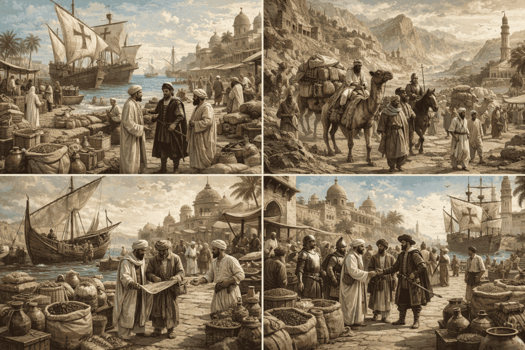 উপমহাদেশে বণিকদের আগমন