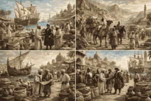 উপমহাদেশে বণিকদের আগমন